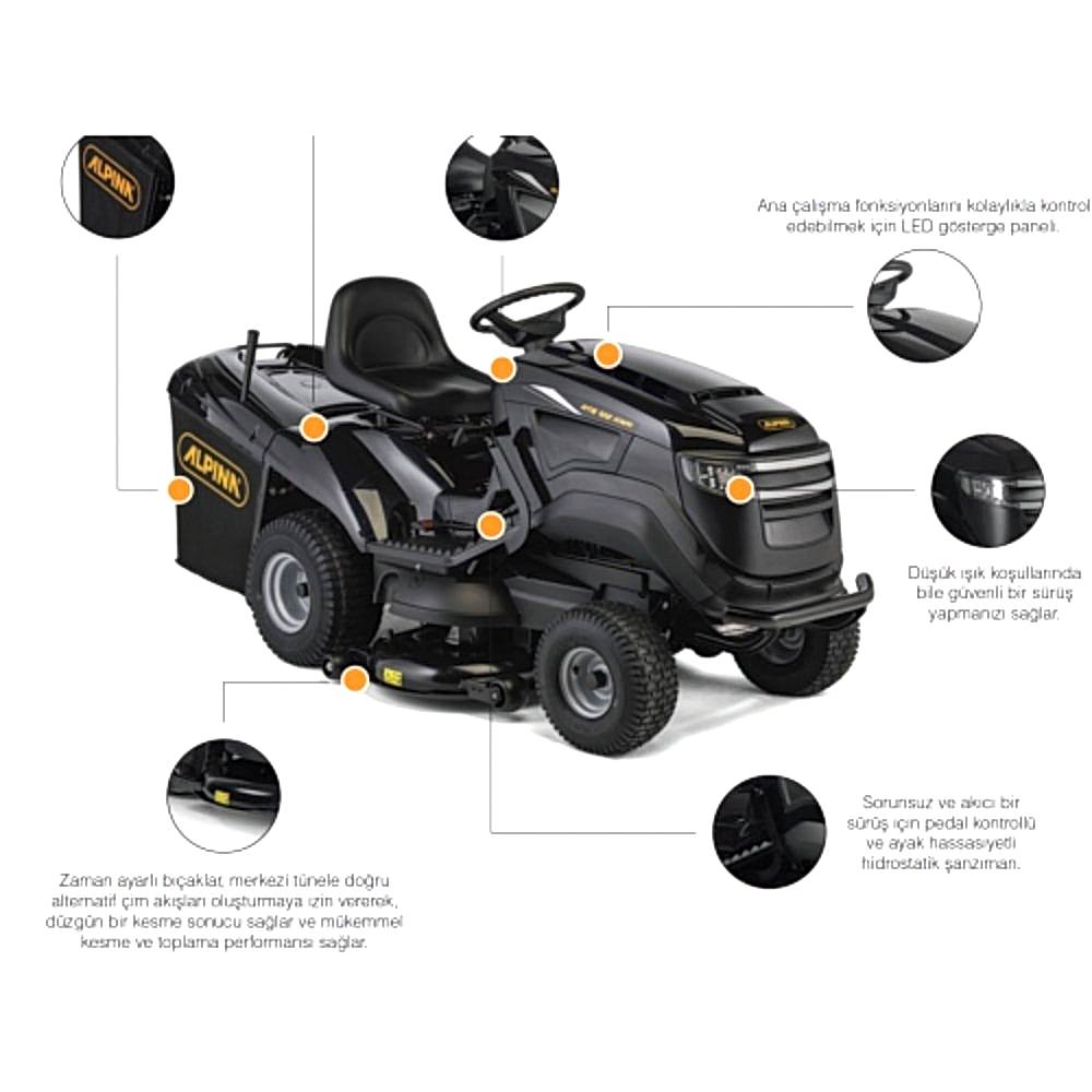 Alpina AT8 122 HWA ST700 Çim Biçme Traktörü