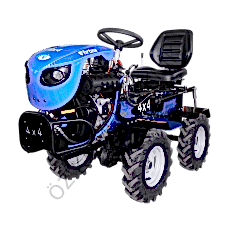 Fırtına 4x4 Dizel Motorlu Marşlı Mini Traktör Çapa Makinası 10 Hp