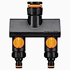 Fiskars 1070577 2 Çıkışlı Musluk Bağlantısı 21mm/26,5mm/33,3mm