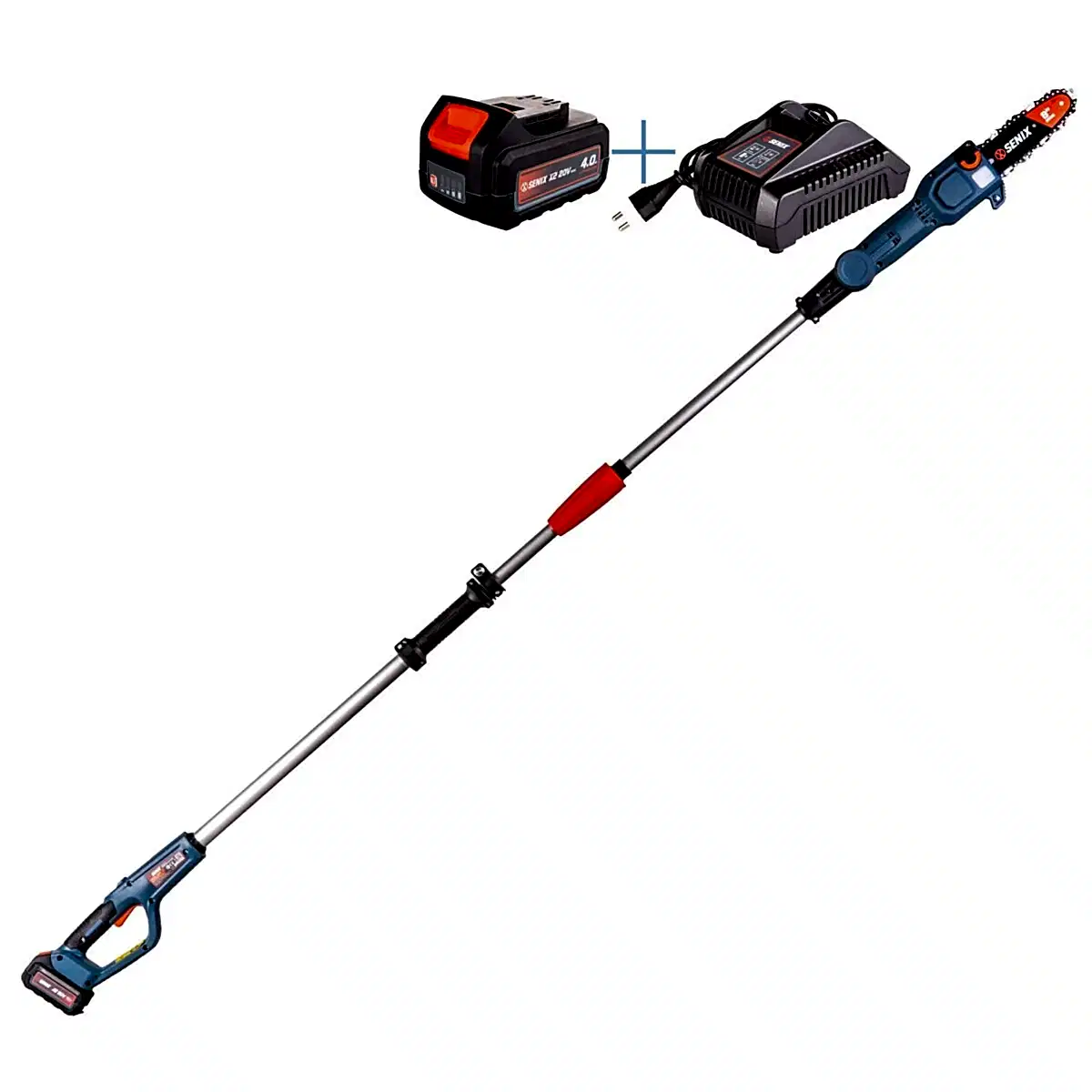 Senix CSPX2-M-EU Akülü Yüksek Dal Budama Testeresi 4.0Ah Akü+Şarj Cihazı